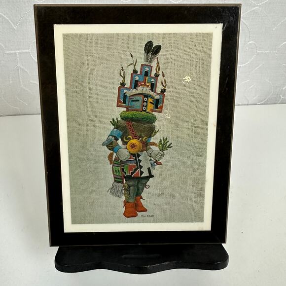 Laminated Plaque & Stand Portfolio of Hopi Kachinas Humis Kachina Home Art Decor